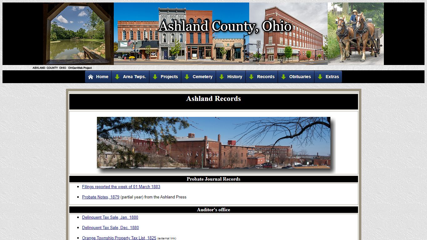 Probate Court Records - OHGW site for Ashland County Ohio